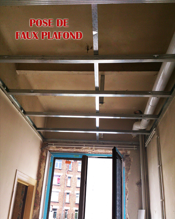 Pose de faux plafond